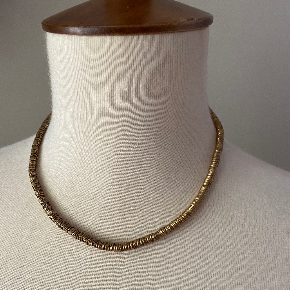 Anthropologie Serefina Brass Choker Gold Necklace